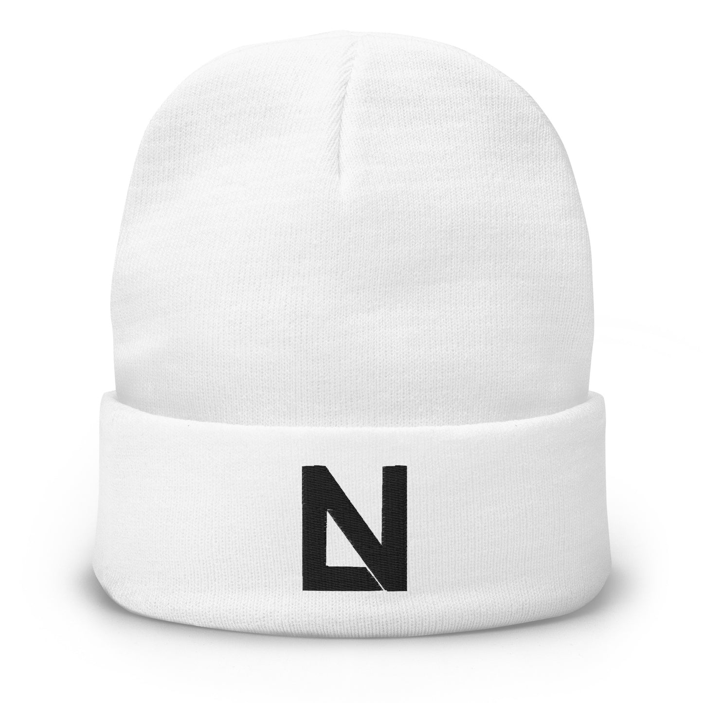 NL - White Logo Embroidered Beanie